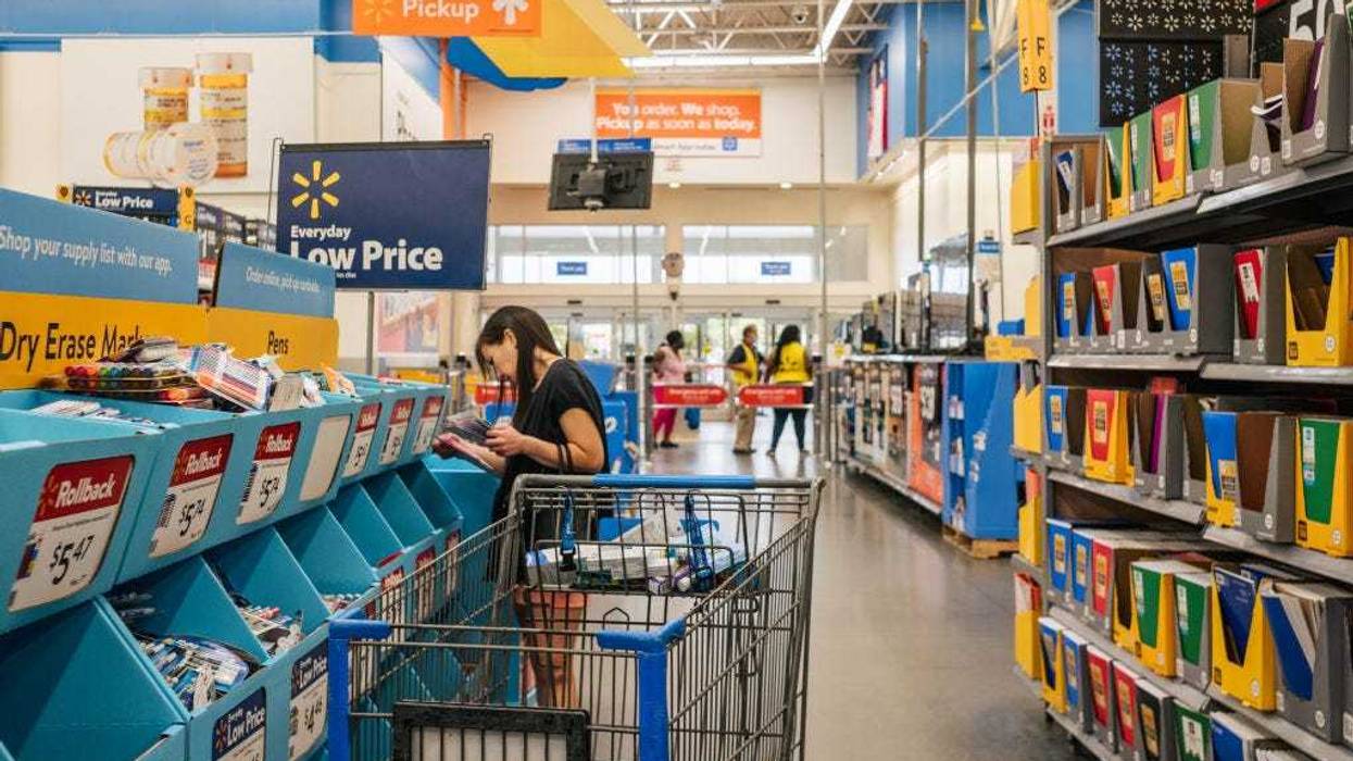 A customer shops at a Walmart store on August 04, 2021 in Houston, Texas.