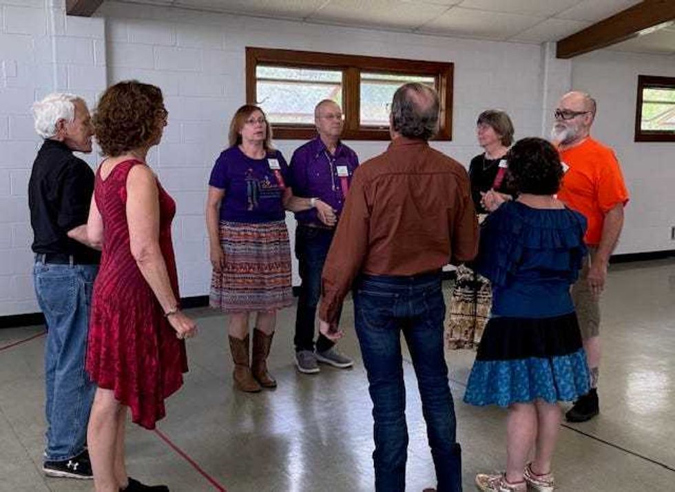 A dance square begins at National Park Fieldhouse, Morton Grove
