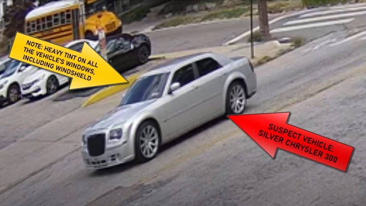 A description from Philadelphia police of the vehicle used by a suspect during a deadly drive-by mass shooting in North Philadelphia on Monday.