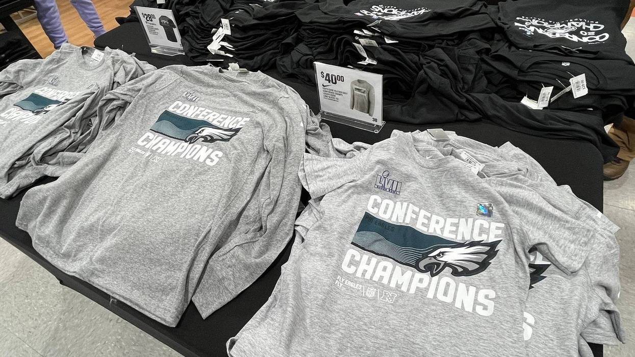 A Dick's Sporting Goods store in Wilmington, Delaware opened its doors early on Jan. 30, 2023, so customers could get their hands on NFC championship Eagles merchandise the day after their Super Bowl-sending win.