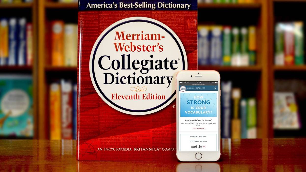 A dictionary inside a library.