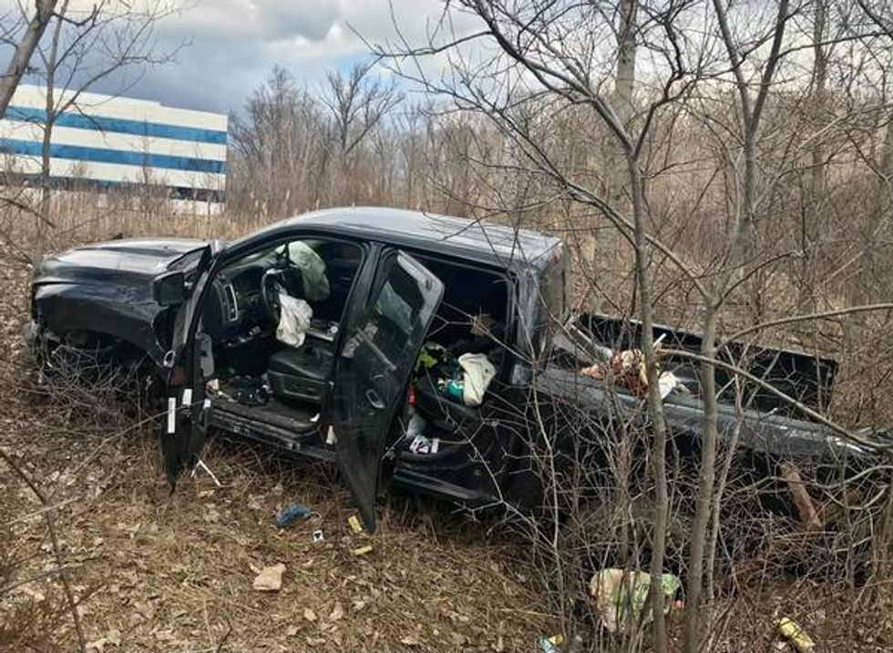 A dog disappeared after this crash