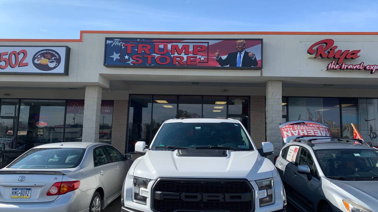 A Donald Trump-themed store in Bucks County is grabbing a lot of attention — and customers — as it sells gear with a focus on the 45th president.