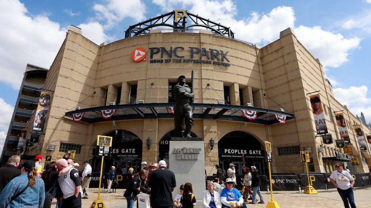A exterior view of PNC Park before the home opener between the Pittsburgh Pirates and the Chicago Cubs at PNC Park on April 12, 2022