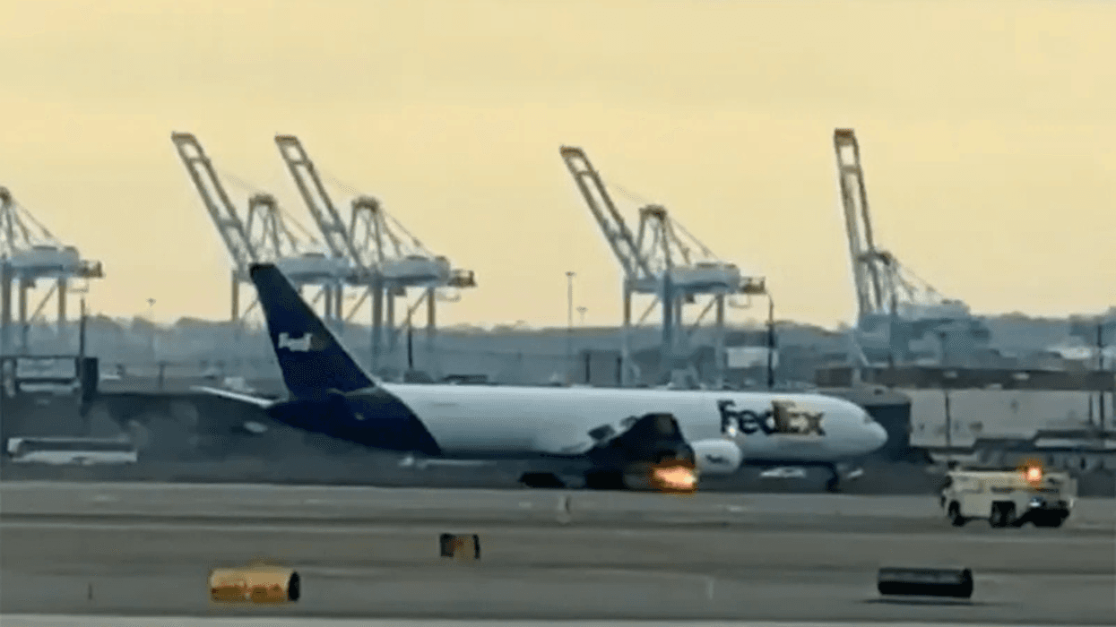 A FedEx cargo plane made an emergency landing in New Jersey Saturday morning.