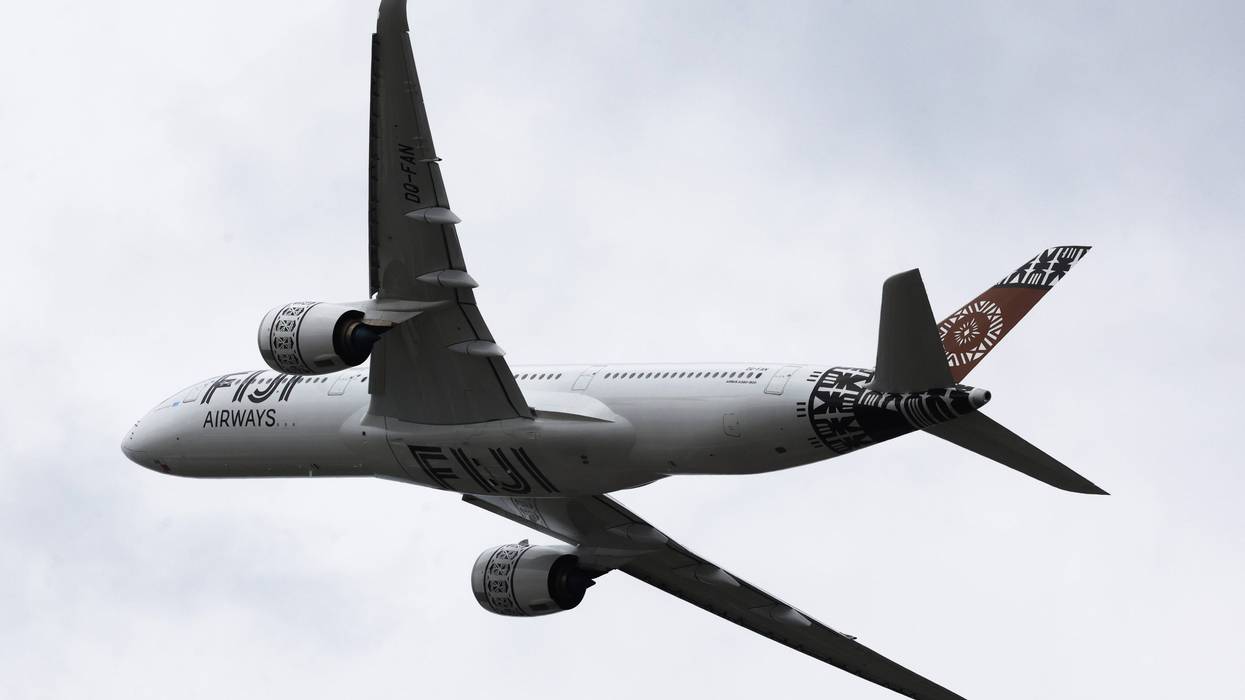 A Fiji Airways plane takes off from Sydney International airport on Jan. 20, 2024, in Sydney, Australia.