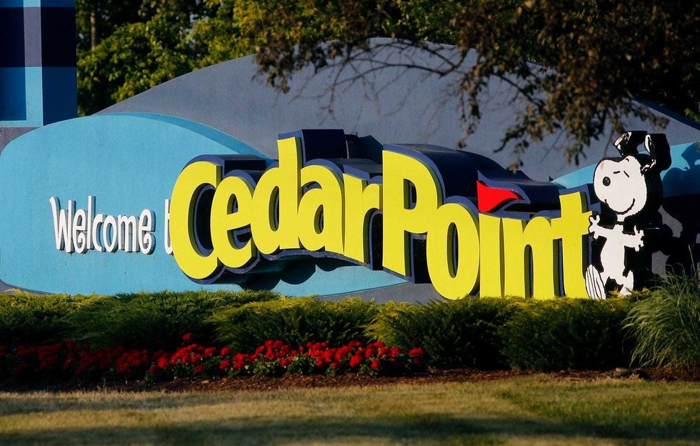 A file photo of a Cedar Point sign.