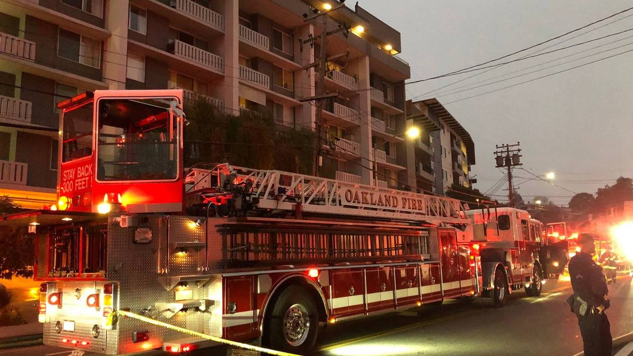 A fire broke out at a senior living apartment in Oakland on Friday morning.