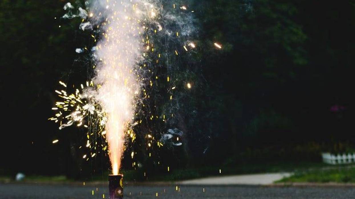 A firecracker going off.