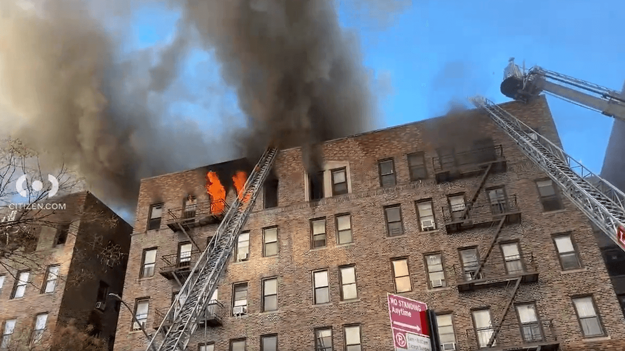 A five-alarm fire broke out in a Queens apartment on Dec. 20, 2023.