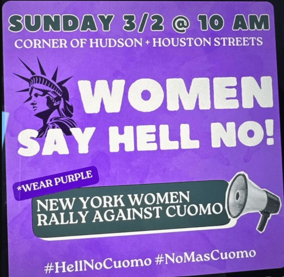 A flyer circulated on social media to promote the women
