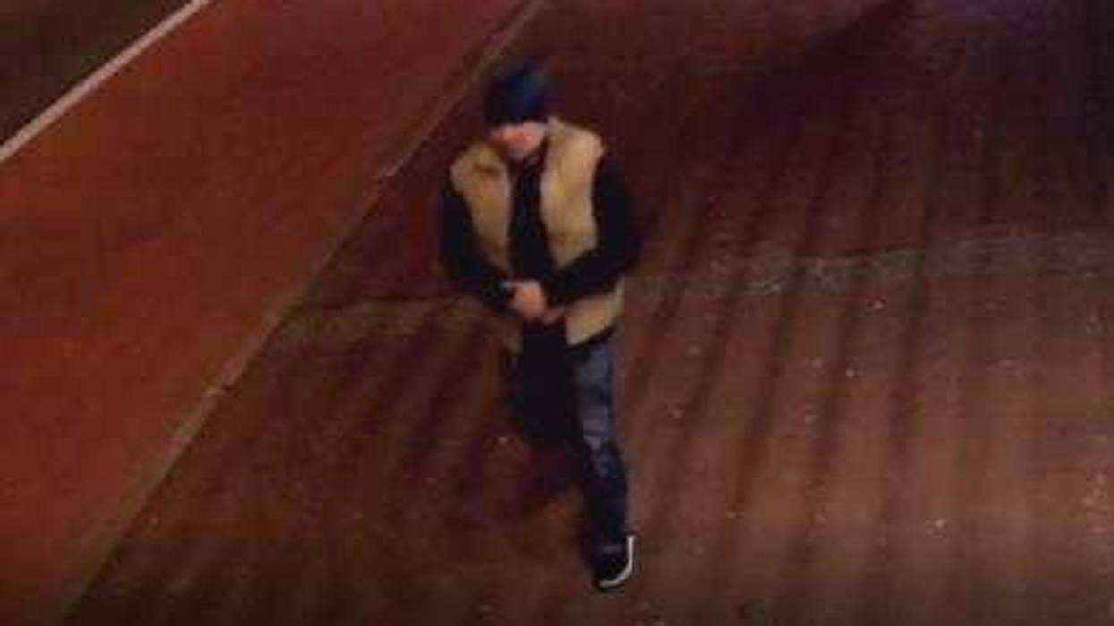 A frame from security footage of Alvarez taken after the attack.