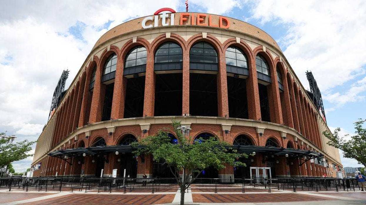 A general exterior view of Citi Field signage before the game between the New York Mets and the Los Angeles Dodgers on May 29, 2024