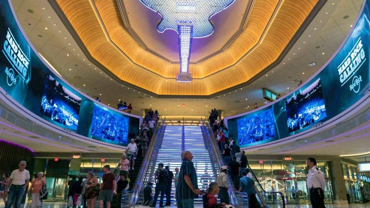 A general view inside the Hard Rock Hotel and Casino in Atlantic City, New Jersey.