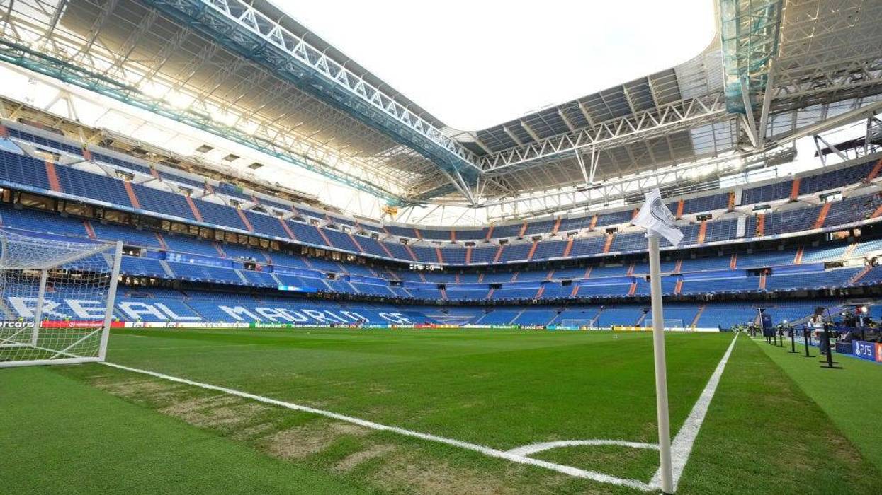 A general view inside the stadium prior to the UEFA Champions League group F match between Real Madrid and RB Leipzig at Estadio Santiago Bernabeu