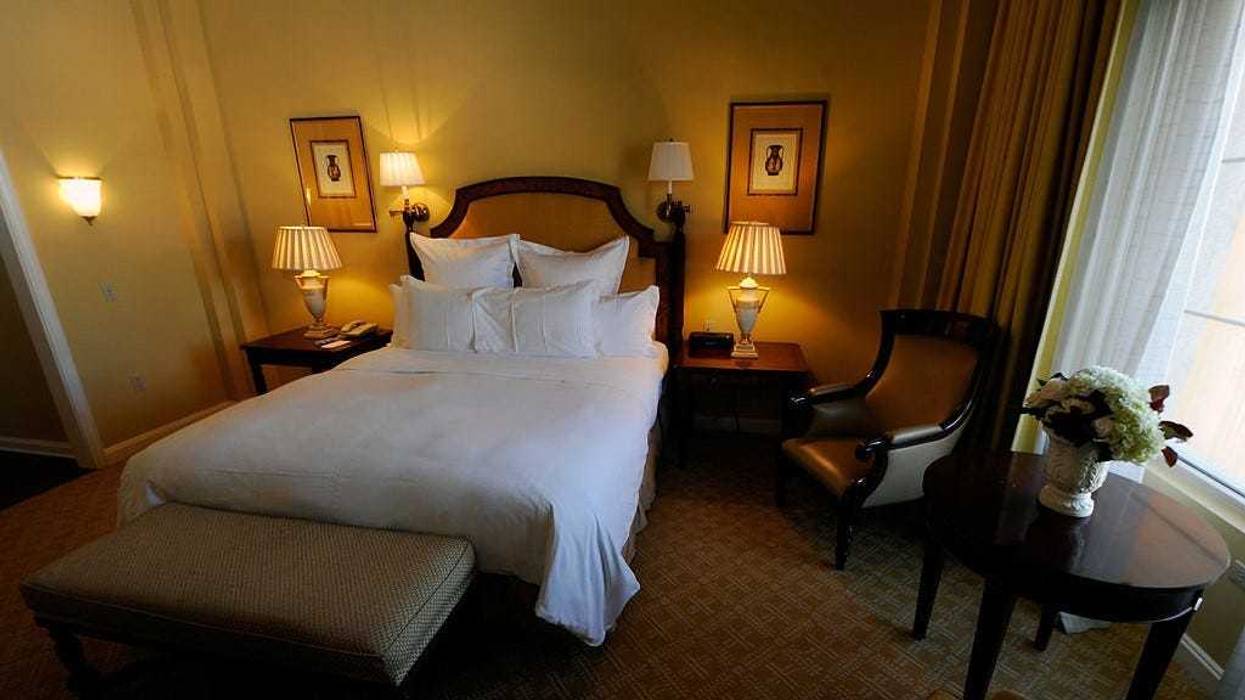A general view of a bedroom in a presidential suite at Ravella at Lake Las Vegas, a Dolce Hotel & Resort, February 8, 2011 in Henderson, Nevada.