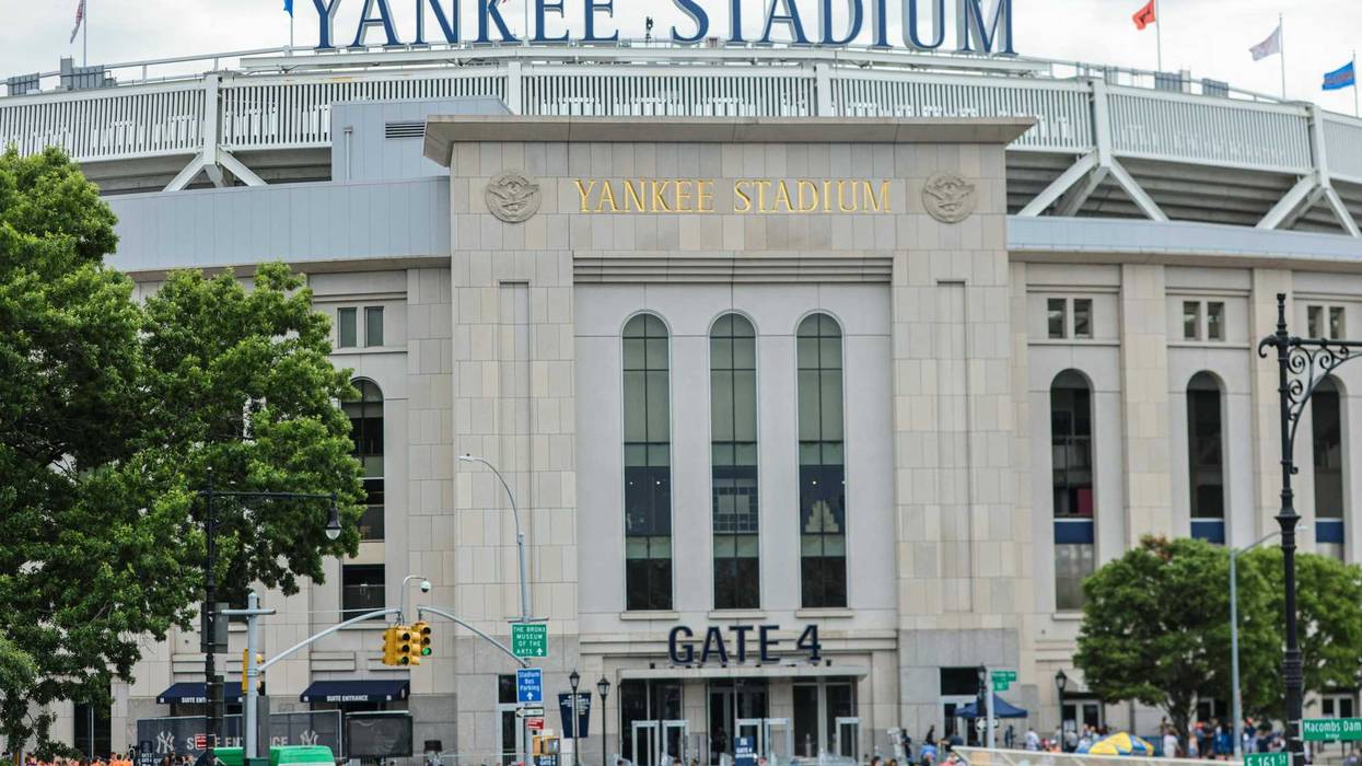 ; A general view of a fans leaving Yankee Stadium