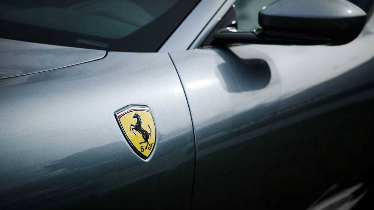 A general view of a Ferrari car.