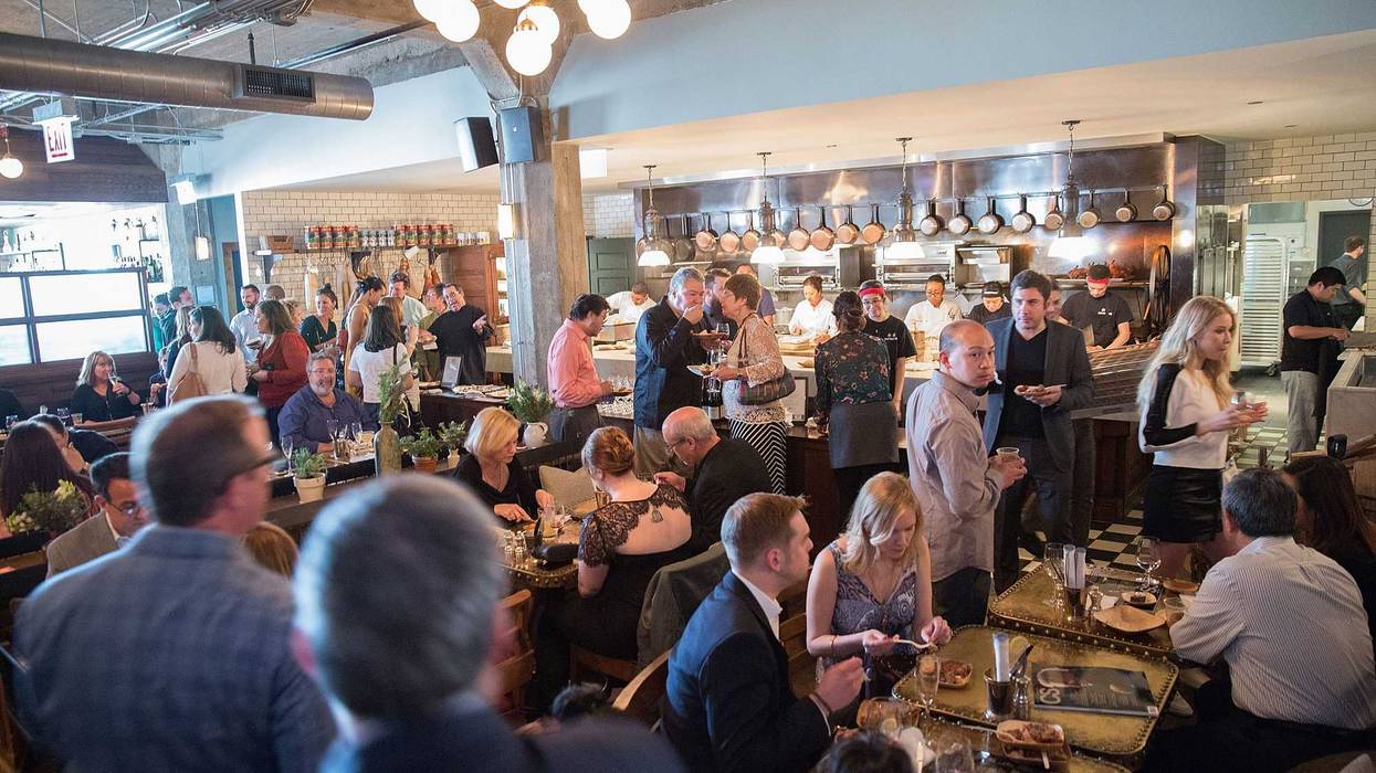 A general view of atmosphere at the 2015 James Beard Foundation Awards Welcome Reception Hosted At Soho House Chicago In Partnership With Choose Chicago, The Illinois Restaurant Association And CS Magazine at Soho House Chicago on May 3, 2015 in Chicago,