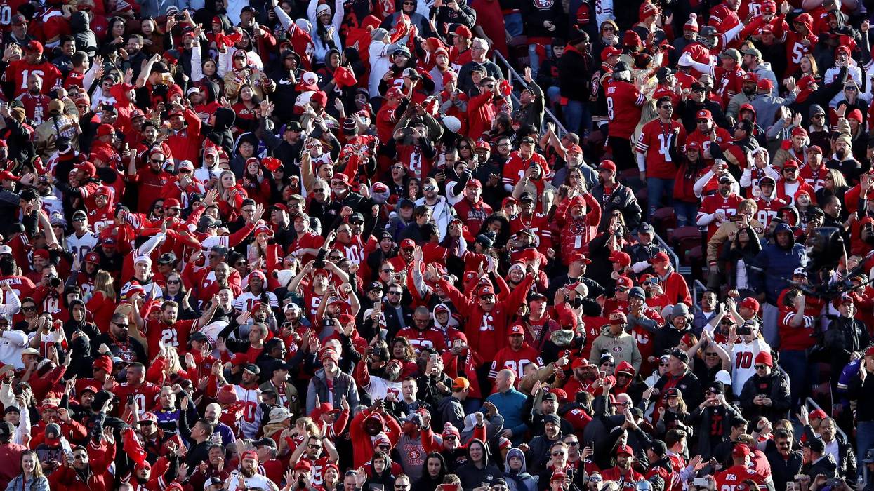 A general view of fans in the grandstand during the NFC Divisional Round Playoff game against the San Francisco 49ers and the Minnesota Vikings at Levi's Stadium on January 11, 2020 in Santa Clara, California.