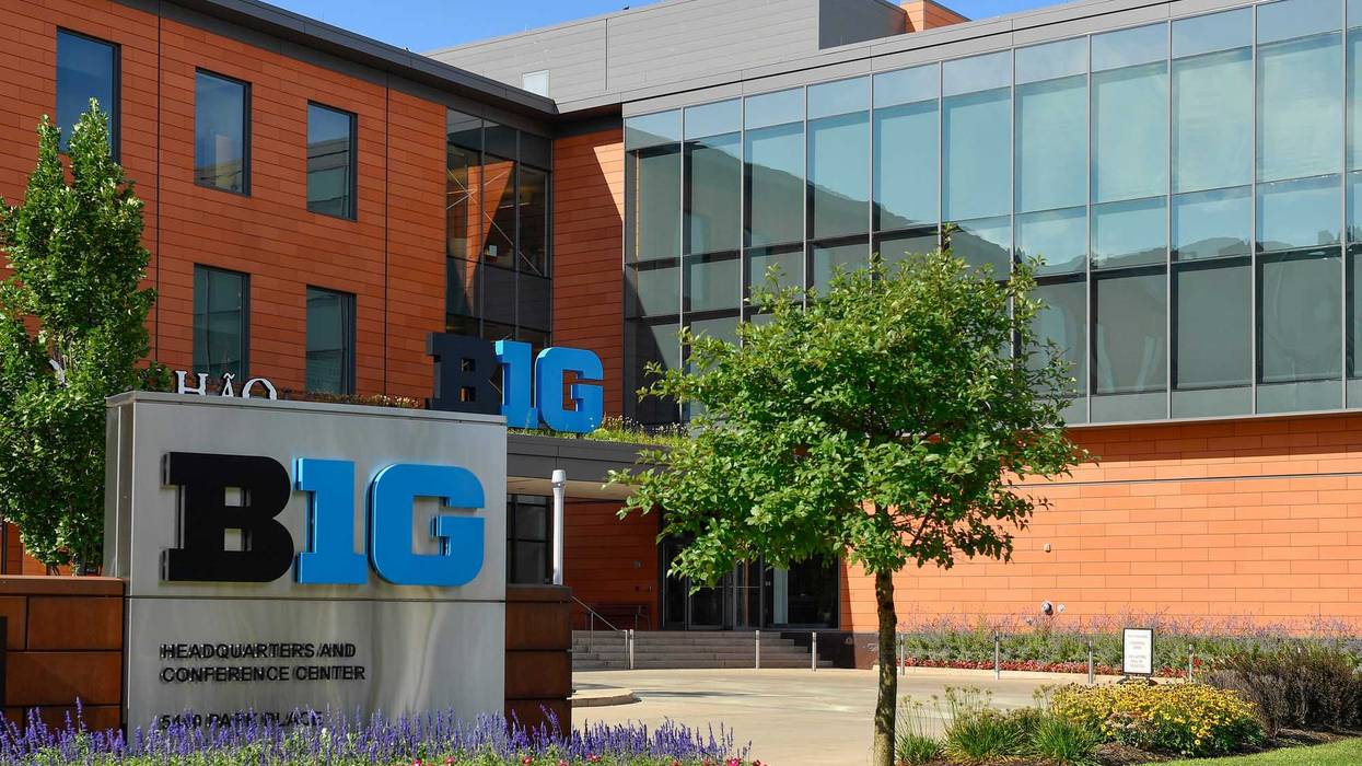 A general view of the Big Ten Conference headquarters on August 21, 2020 in Rosemont, Illinois.
