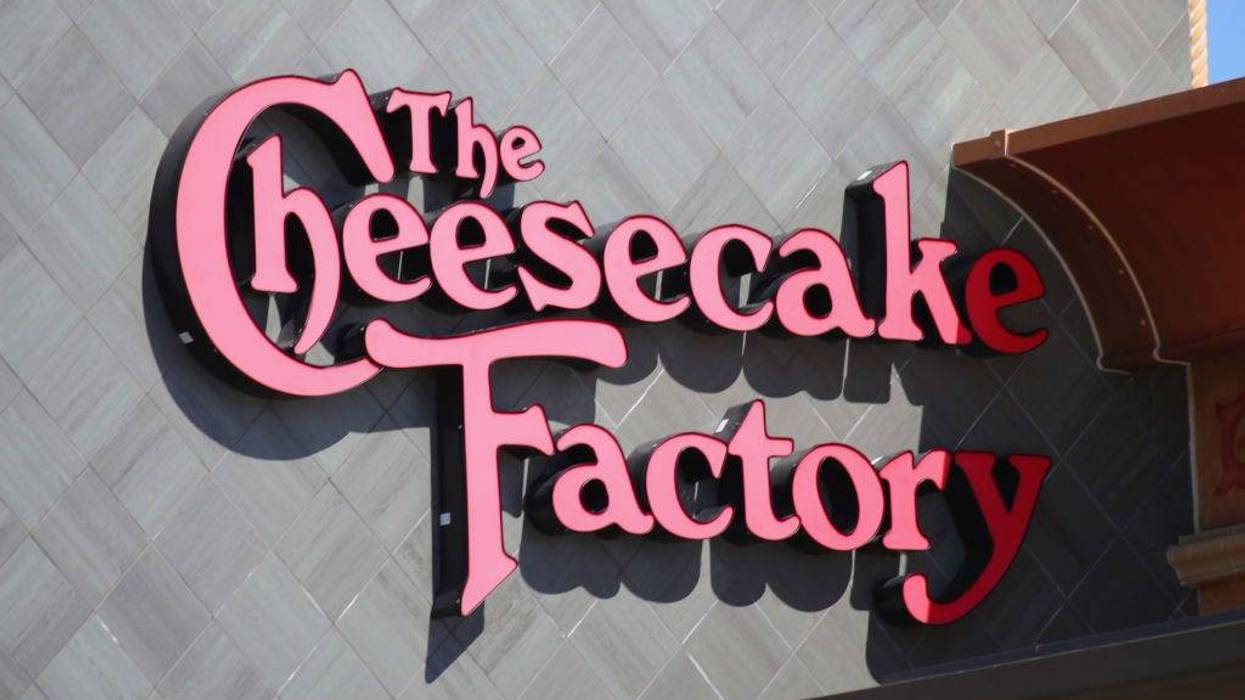 A general view of the Cheesecake Factory logo on their restaurant in the Walt Whitman Mall on March 26, 2020 in Huntington Station,