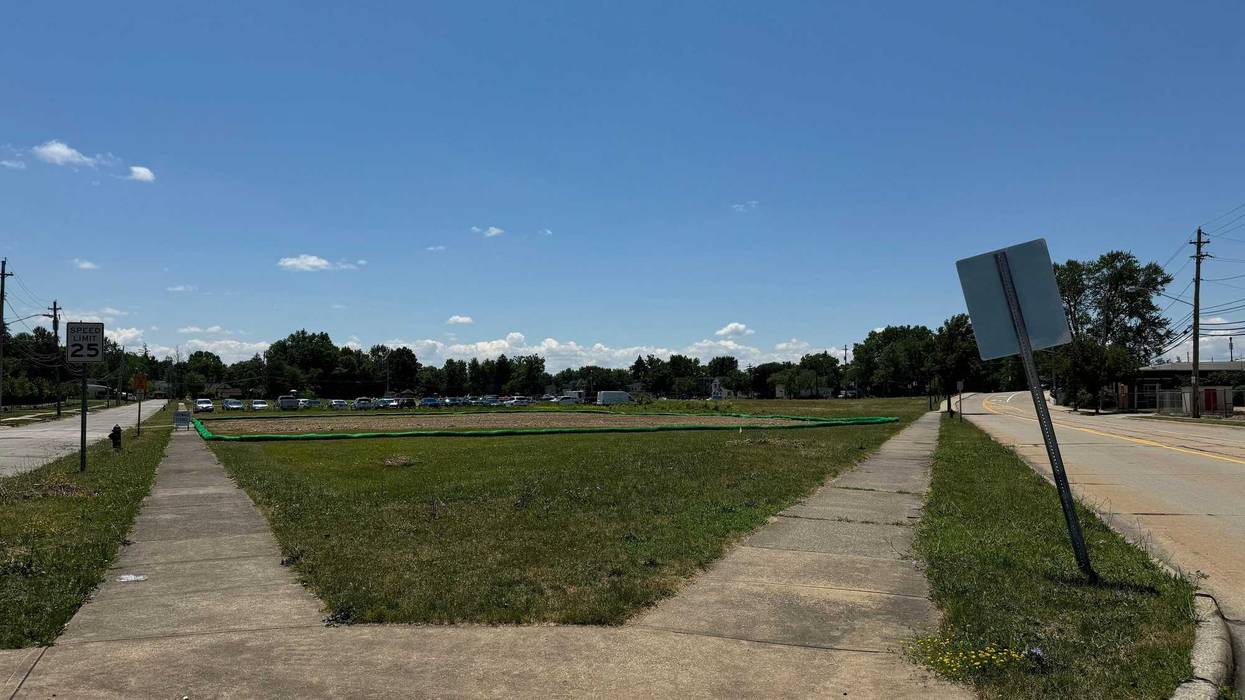 A general view of the corner of Lou Groza Blvd. and Pearl St. in Berea where the Browns hope to build a $200 million mixed use development on 16 acres next to CrossCountry Mortgage Campus