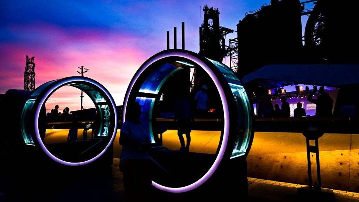 A general view of the Steel Stacks of Bethlehem Steel during Musikfest on Aug. 10, 2022, in Bethlehem, Pennsylvania.