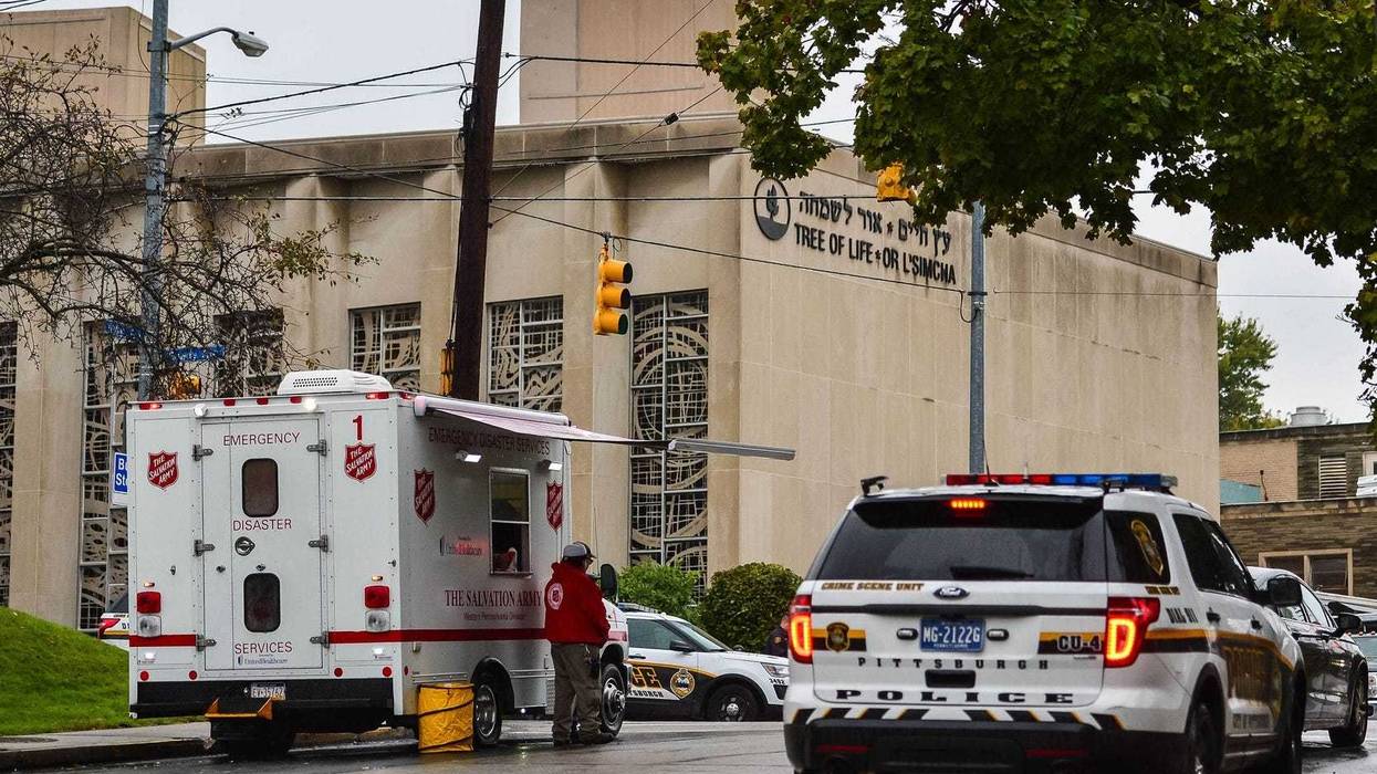 A general view of the Tree of Life Synagogue in Squirrel Hill in Pittsburgh,