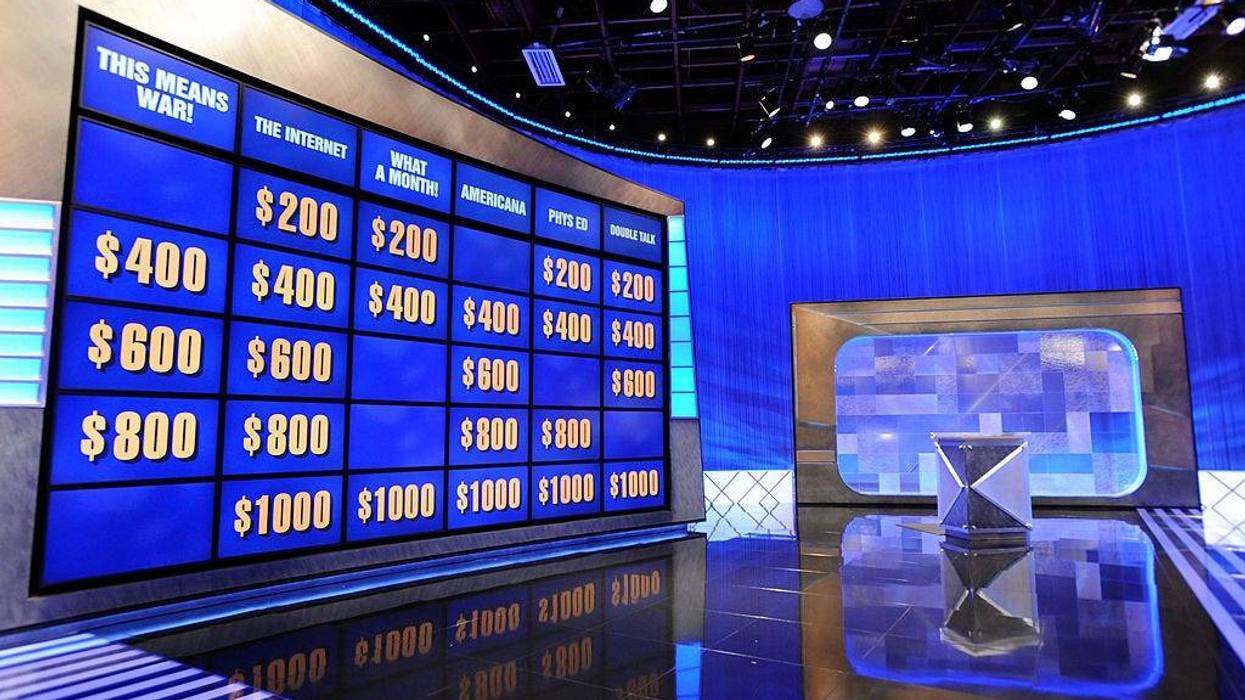 A general view on the set of the "Jeopardy!"