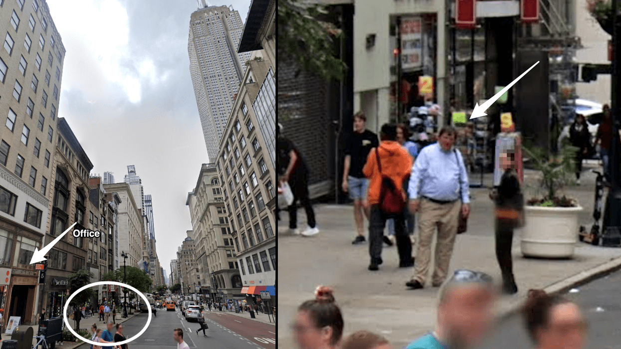 A Google Street View image appears to show Rex Heuermann outside his Midtown Manhattan architectural firm in June 2022