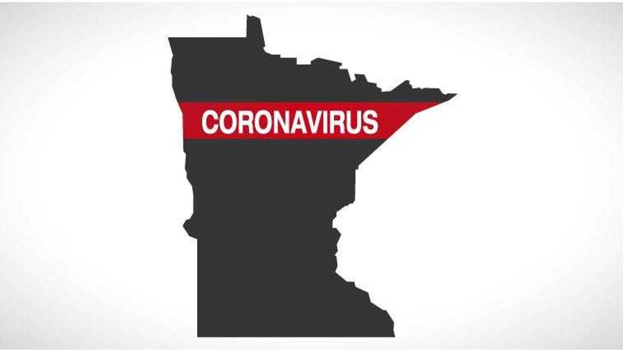 A graphic with COVID-19 and Minnestoa