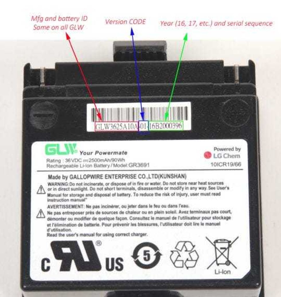 A guide to identify the recalled batter pack on Razor hoverboards