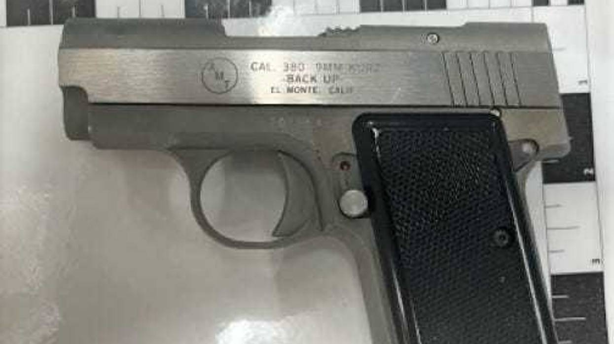 A handgun was found in a Westchester man's carry-on as he tried to board a flight to France on Tuesday, according to TSA.