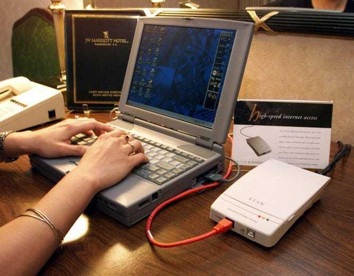 A "high speed" internet connection in 1999.
