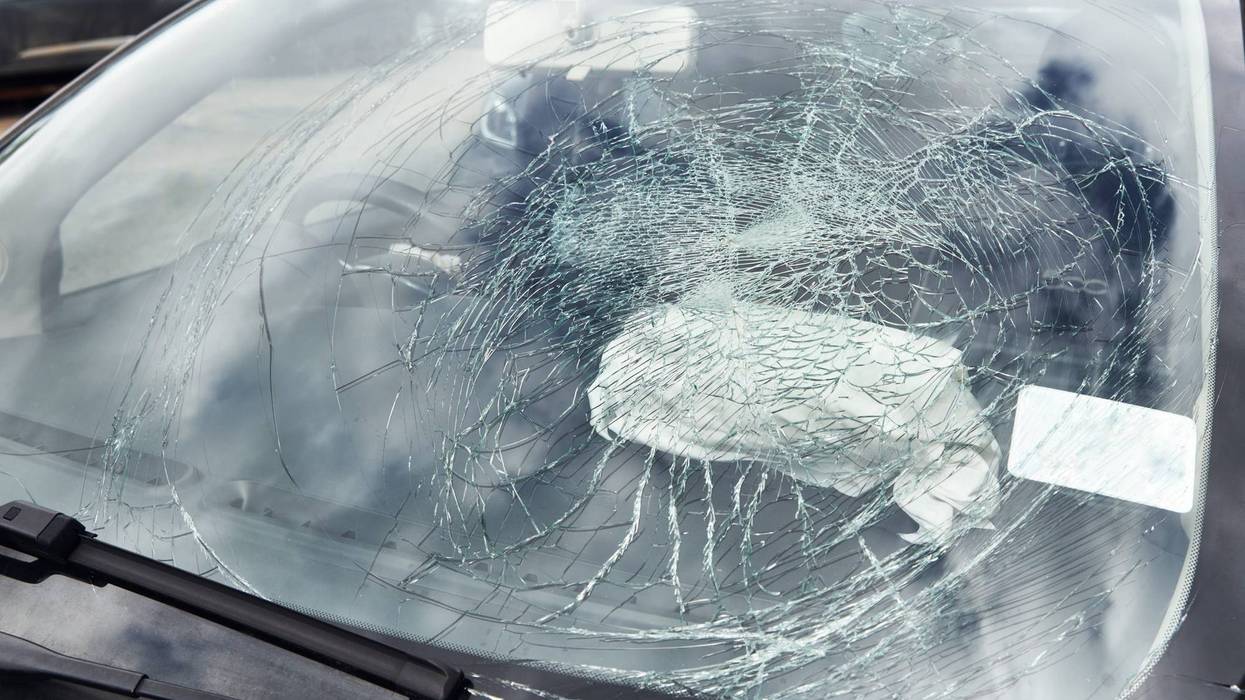 A hit-and-run-involved vehicle.