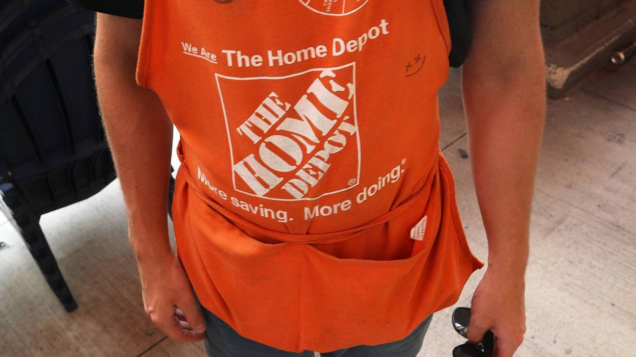 A Home Depot worker.