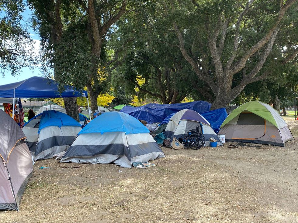 A homeless encampment in Santa Cruz