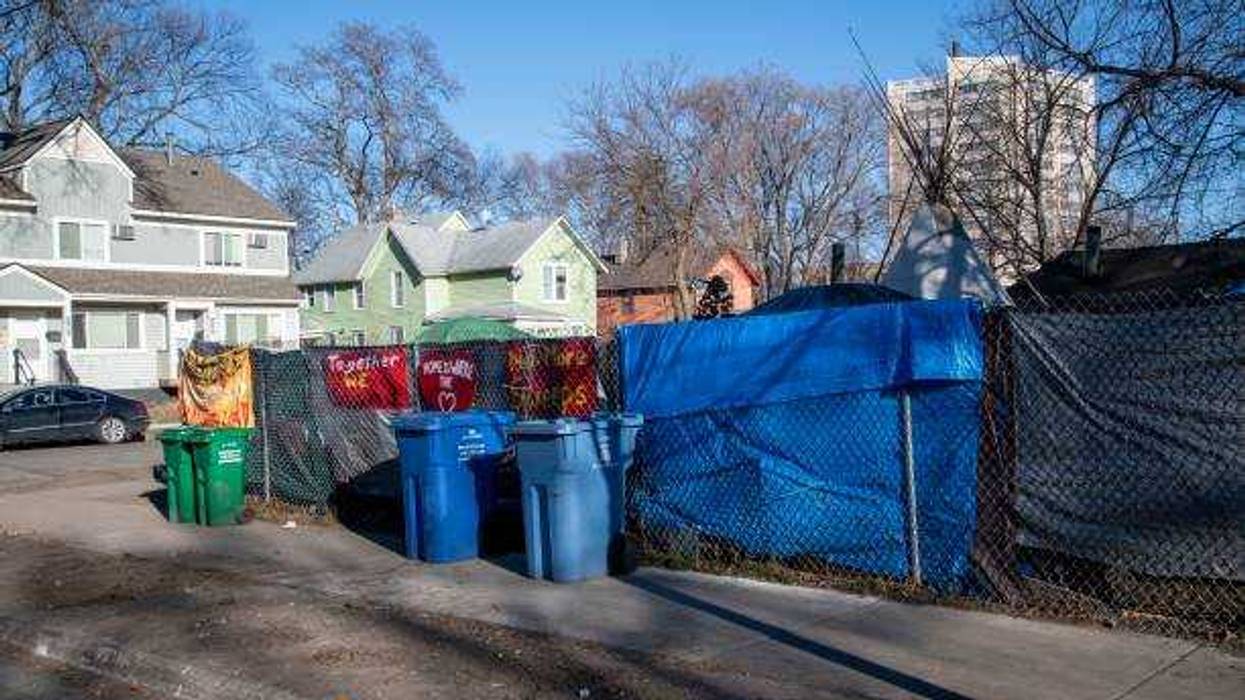 A homeless encampment in the East Phillips neighborhood.