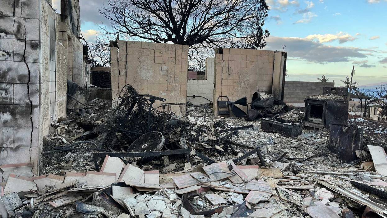 A house destroyed in Lahaina.