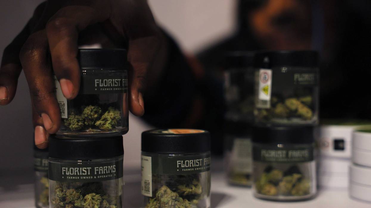 A Housing Works Cannabis Co staff member places marijuana products on a shelf on December 29, 2022 in New York City. New York officials and Housing Works leadership held a press conference ahead of the grand opening of Housing Works Cannabis Co, New York state's first legal cannabis dispensary. It is one of the first recreational cannabis dispensaries to be awarded a CAURD license in the state of New York. All sales from the dispensary will be directed to parent organization Housing Works, Inc and will be used to address HIV/AIDS and homelessness crisis.
