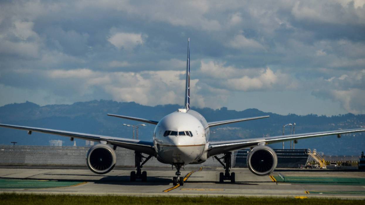 A jet at San Francisco International Airport