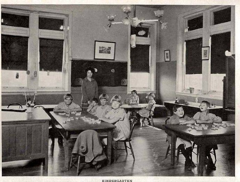 A kindergarten classroom at Pennhurst State School.