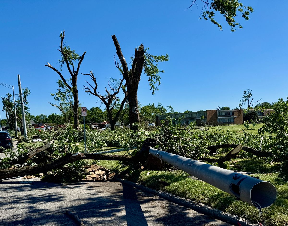 Apparent tornado hits section of Northwest Indiana