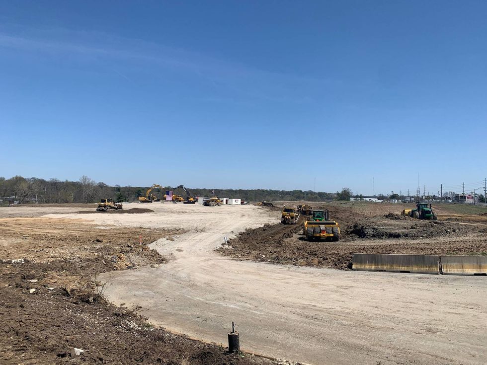 A look at work on the site of the former Crestwood Mall