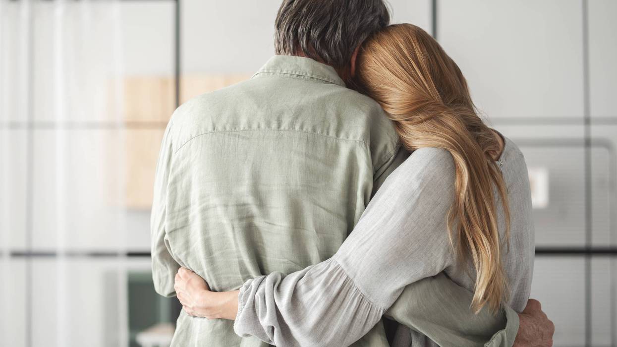 A loving hug at home