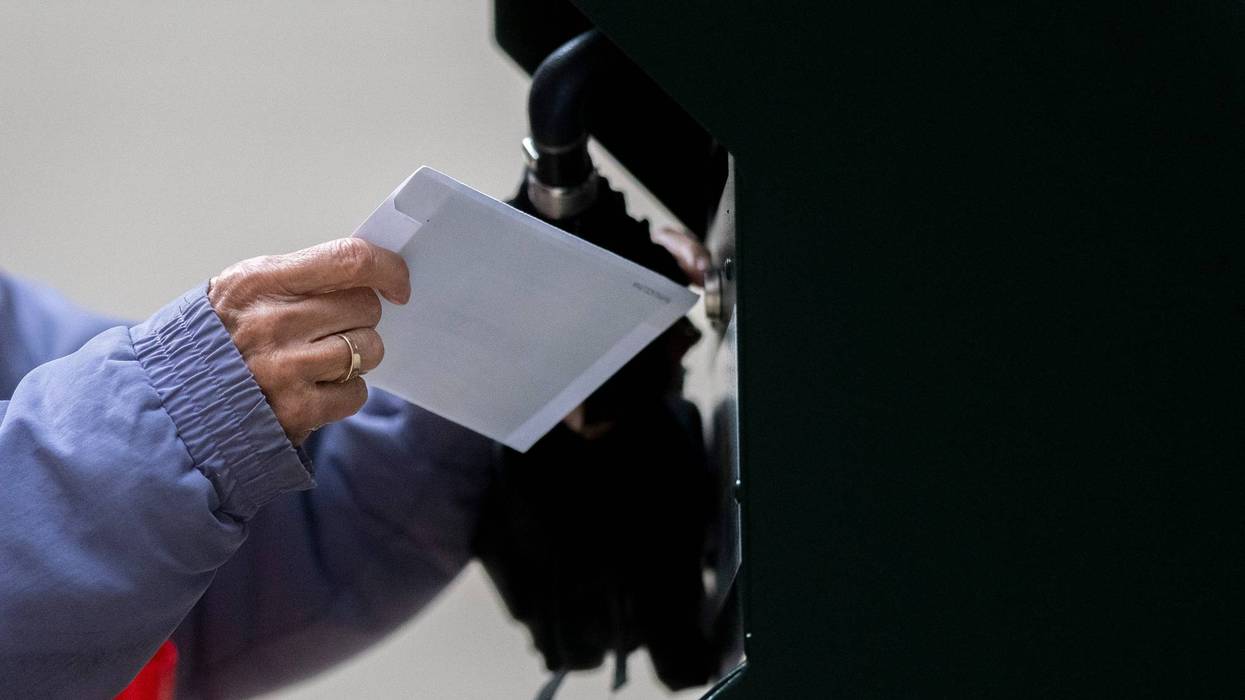 A mail-in drop off box.