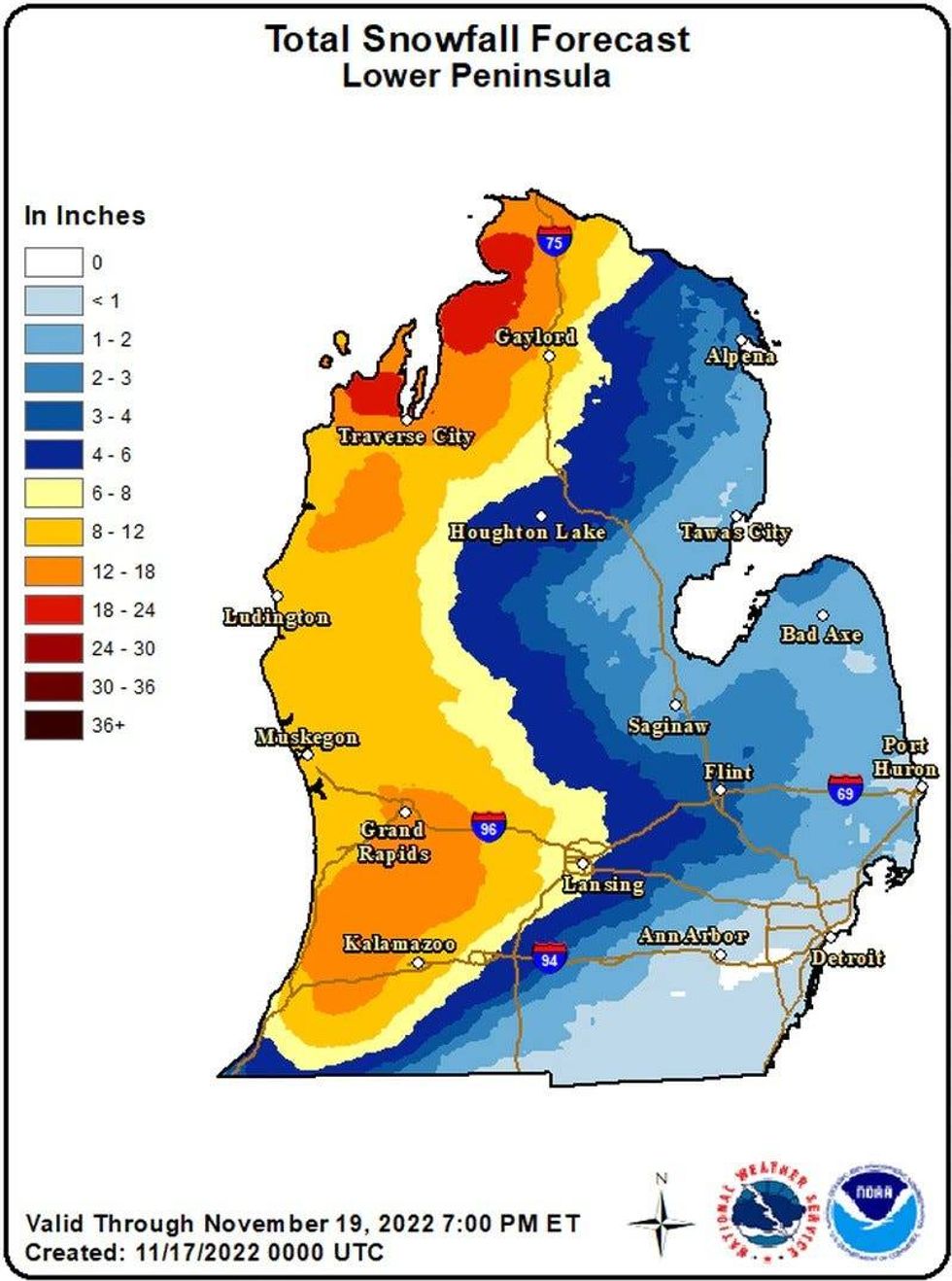 A major snow storm taking aim at Michigan