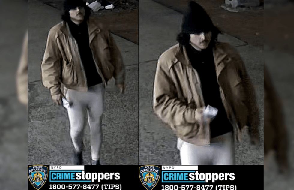 A man alleged to be Raad Almansoori is seen leaving the hotel wearing the victim