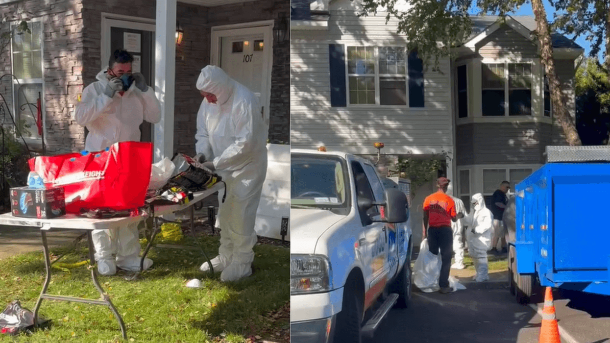 A man and dogs--living and dead--were found under "extreme" hoarding conditions in Central Islip
